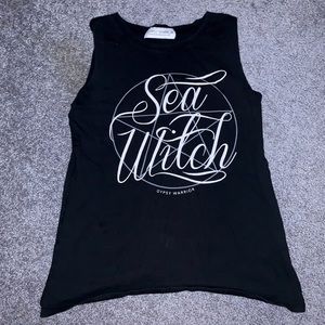 Sea witch loose muscle tank gypsy warrior top